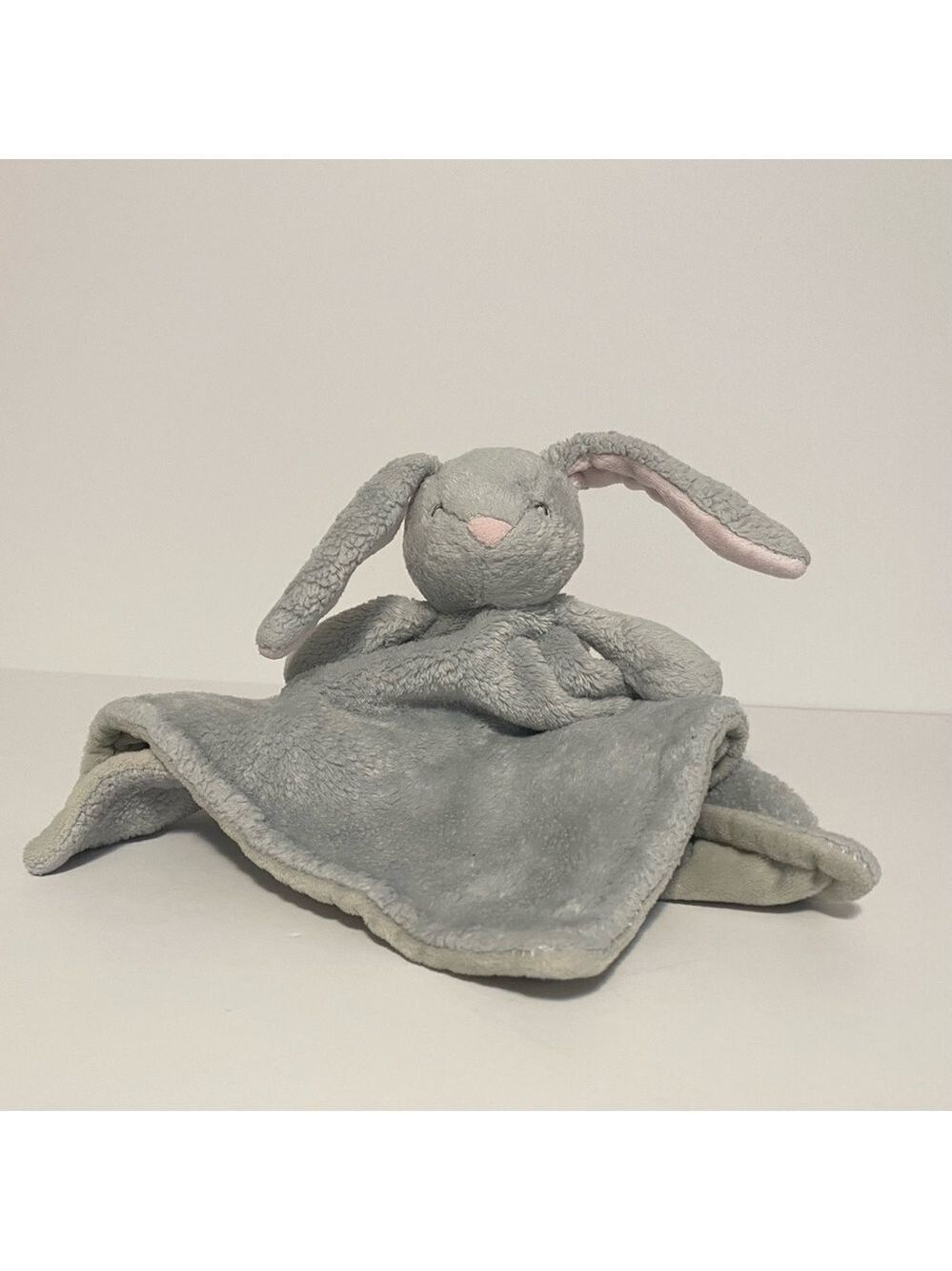 Carters Gray Bunny Lovey Rabbit Baby Girl Security Blanket Plush Cuddle Toy